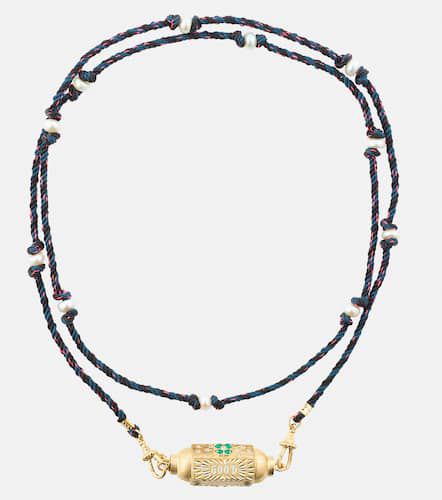 Good Things 14kt locket necklace with diamonds and onyx - Marie Lichtenberg - Modalova