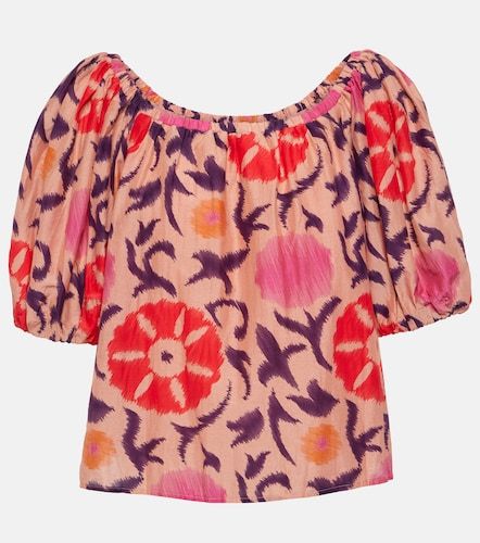 Top Edlin in cotone e seta con stampa - Velvet - Modalova