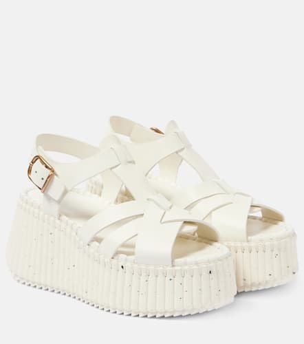 ChloÃ© Nama 80 leather wedge sandals - Chloe - Modalova