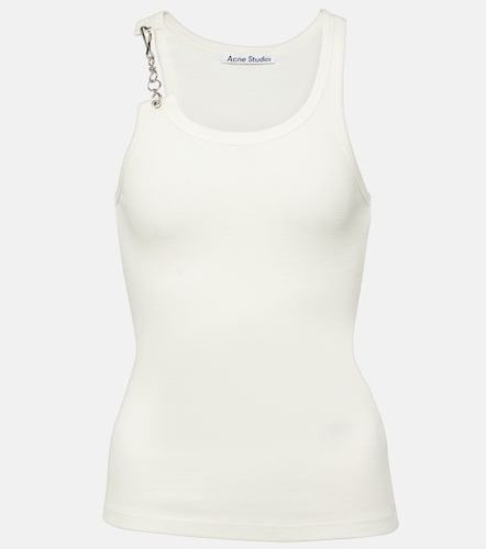 Top de jersey de algodón con cadena - Acne Studios - Modalova
