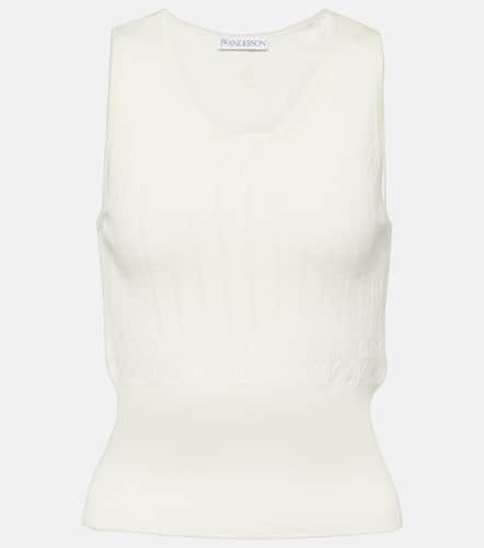 Tank top in maglia di misto cotone - JW Anderson - Modalova