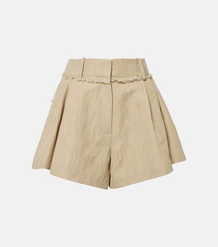 Fringed high-rise cotton-blend shorts - Rabanne - Modalova