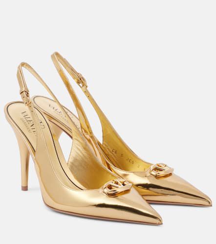 VLogo Signature leather slingback pumps - Valentino Garavani - Modalova