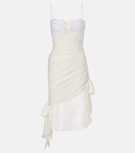 Minikleid aus Seiden-Georgette mit Spitze - Alessandra Rich - Modalova