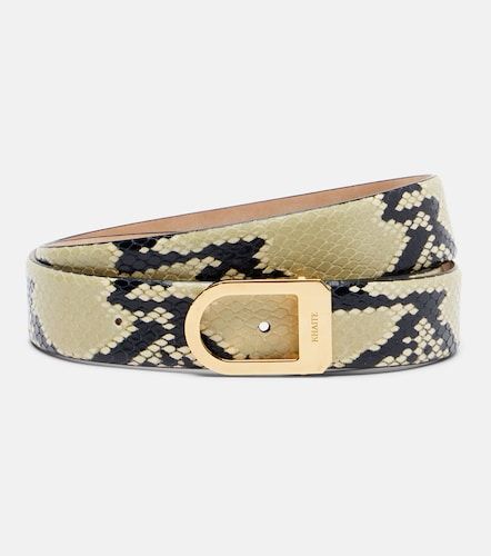 Saddle 30mm snake-effect leather belt - Khaite - Modalova