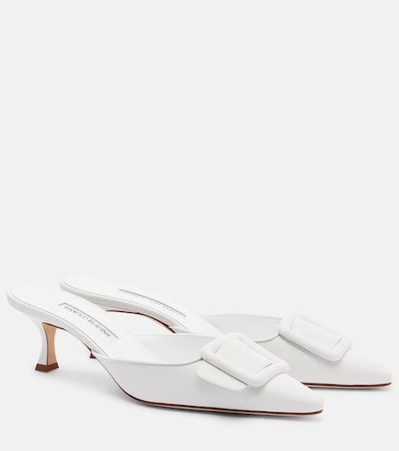 Maysale 50 leather mules - Manolo Blahnik - Modalova