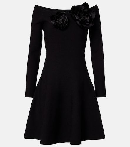 Floral-applique off-shoulder minidress - Oscar de la Renta - Modalova
