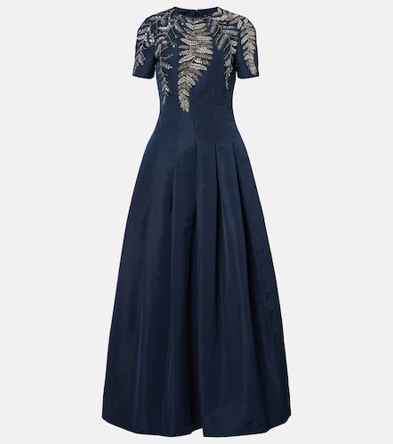 Abito lungo in faille con paillettes e cristalli - Oscar de la Renta - Modalova