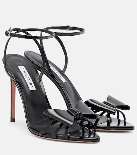 Tie 105 bow-detail leather sandals - Aquazzura - Modalova