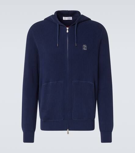 Zip-up cotton hoodie - Brunello Cucinelli - Modalova