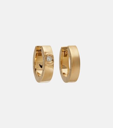 Pendientes de aro de oro de 18 ct con diamante - Toteme - Modalova