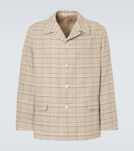 Checked silk and linen tweed jacket - Auralee - Modalova