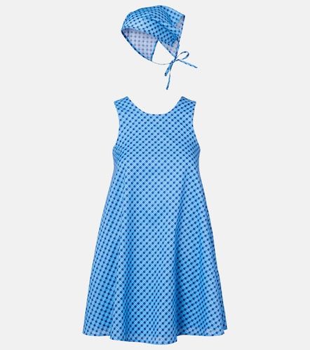 Betsie plaid cotton minidress and scarf set - Montce - Modalova