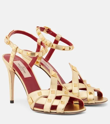 Studdy metallic leather sandals - Valentino Garavani - Modalova