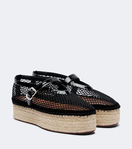 Alaïa Alpargatas de red con piel - Alaia - Modalova