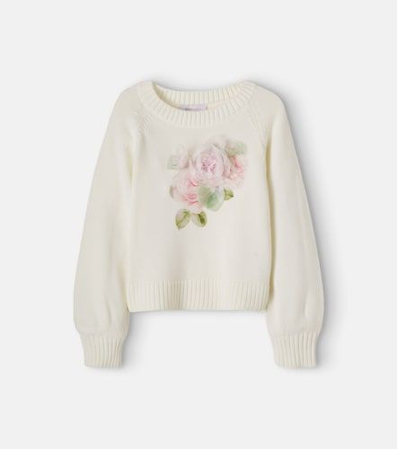 Monnalisa Jersey con aplique floral - Monnalisa - Modalova