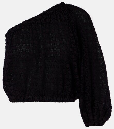 Top asimétrico Twist de jacquard de seda y algodón - Eres - Modalova