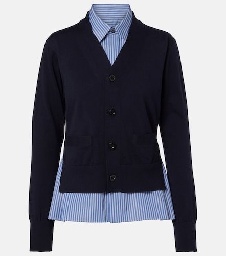 Sacai Cárdigan de algodón a capas - Sacai - Modalova