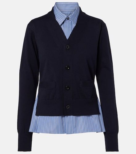 Sacai Cárdigan de algodón a capas - Sacai - Modalova