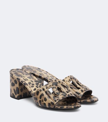 DG leopard-print leather mules - Dolce&Gabbana - Modalova