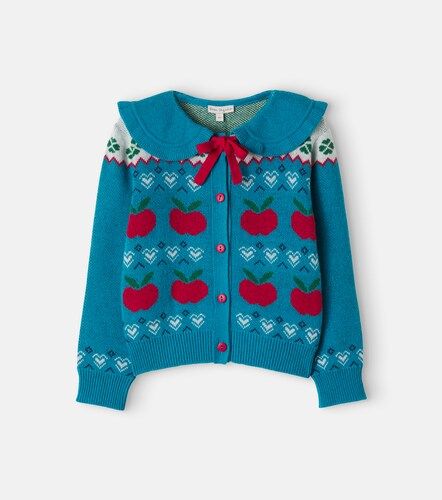 Cárdigan jacquard Clover con lazo - Bebe Organic - Modalova