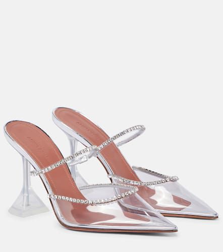 Mules Gilda in PVC con cristalli - Amina Muaddi - Modalova