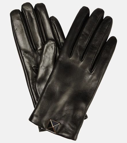 Roman Stud leather gloves - Valentino Garavani - Modalova