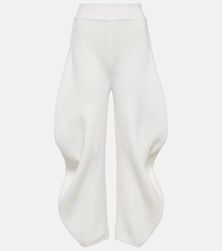 AlaÃ¯a High-rise knit barrel-leg pants - Alaia - Modalova