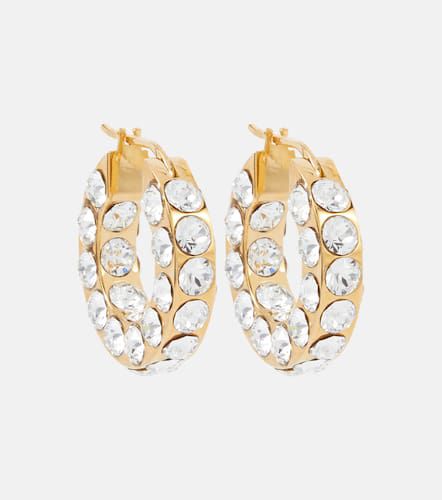 Jah crystal-embellished hoop earrings - Amina Muaddi - Modalova
