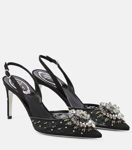 Crystal-embellished slingback pumps - Rene Caovilla - Modalova