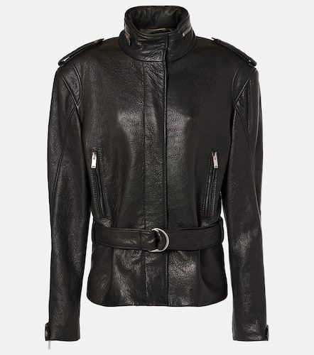 Oversized leather jacket - Saint Laurent - Modalova