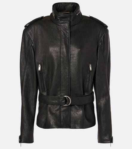 Oversized leather jacket - Saint Laurent - Modalova