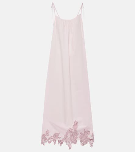 Lace-trimmed cotton midi dress - Acne Studios - Modalova