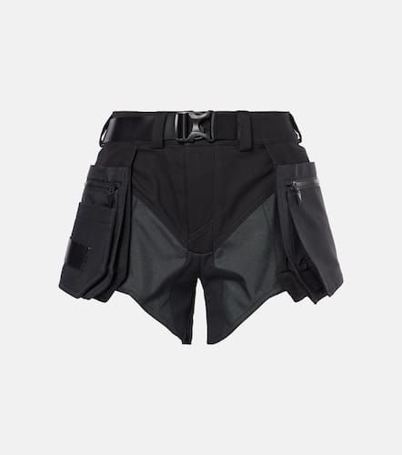 Mugler Belted cotton cargo shorts - Mugler - Modalova