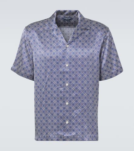 Camicia bowling Roberto in seta con stampa - Frescobol Carioca - Modalova