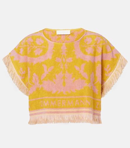 Crop top Wylie de rizo de algodón con flecos - Zimmermann - Modalova