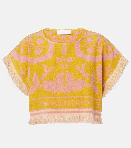 Top cropped Wylie in cotone con frange - Zimmermann - Modalova