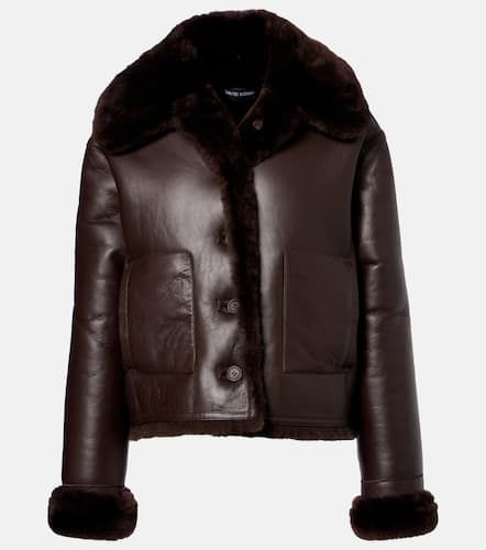 Reversible shearling and leather jacket - David Koma - Modalova
