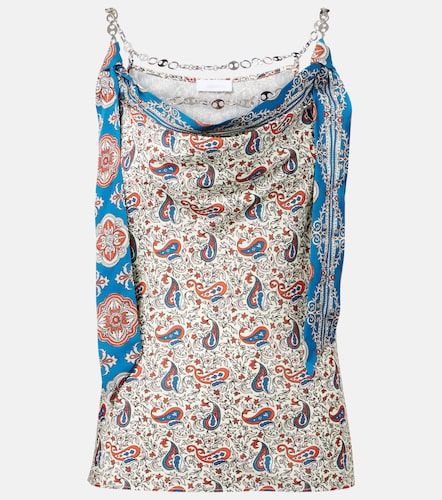 Top lencero de satén con paisley y cadena - Rabanne - Modalova
