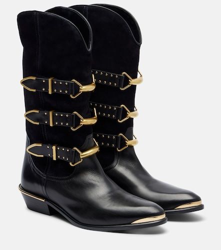 Stivali texani Mexia in suede e pelle - Isabel Marant - Modalova