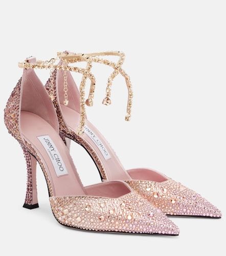 Salones Stevie 100 de satén con cristales - Jimmy Choo - Modalova