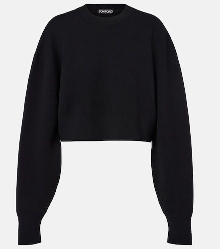 Pullover cropped in misto lana e cashmere - Tom Ford - Modalova