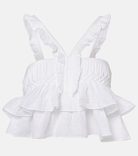 Daliana ruffled cotton-blend top - Marant Etoile - Modalova