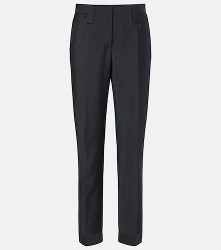 Wool and mohair tapered pants - Versace - Modalova