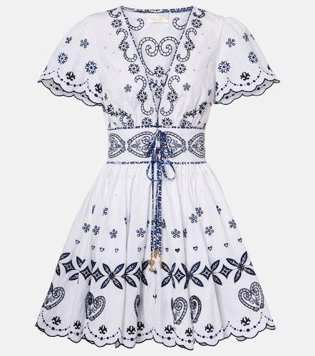 Vestido corto de algodón bordado - Camilla - Modalova