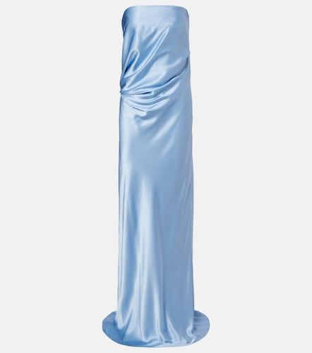 Draped silk charmeuse bustier gown - The Sei - Modalova