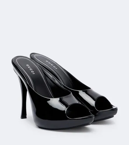 Mules con plataforma Viv de charol - Gucci - Modalova