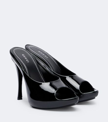 Viv patent leather platform mules - Gucci - Modalova