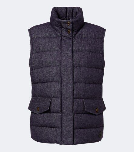 Daunenweste Bessez aus Denim - Moncler - Modalova