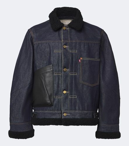 Sacai Chaqueta de denim con piel - Sacai - Modalova